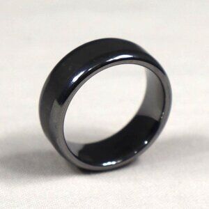 Gunmetal Gray Tungsten 8mm Wide Band Ring Size 8 - Textured Brushed Finish